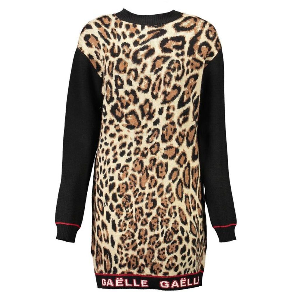 Gaelle Paris Beige Wool Women Women's Dress